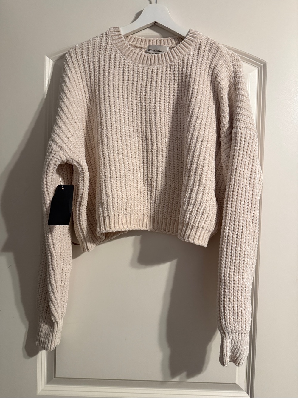 Wilfred Cream Chunky Knit Cropped Sweater